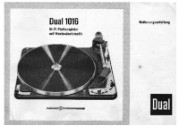 Dual 1016-Owners-Manual 